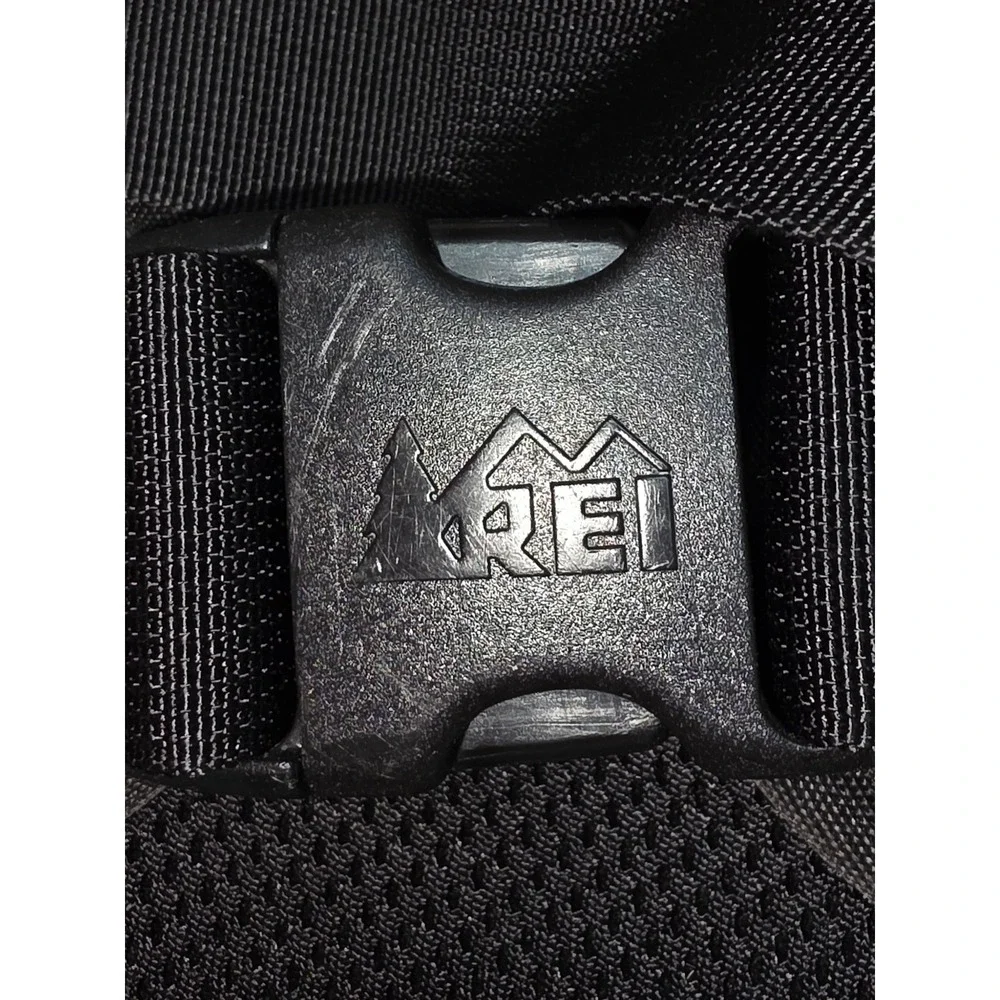REI Daypack Expandable Backpack Black Blue Gray Hiking Travel School Waist Belt
